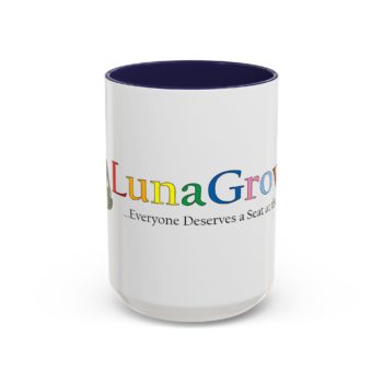 Vibrant Color LunaGrown Coffee Mug - Everyone Deserves a Seat at the Table - 15oz, Navy