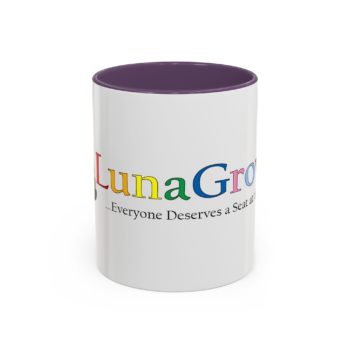 Vibrant Color LunaGrown Coffee Mug - Everyone Deserves a Seat at the Table - 11oz, Purple