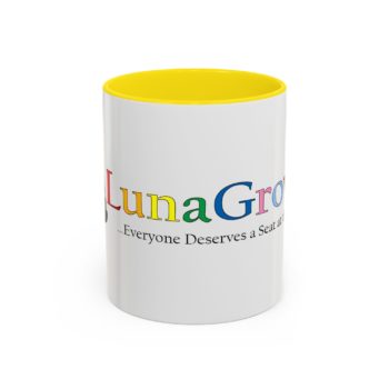 Vibrant Color LunaGrown Coffee Mug - Everyone Deserves a Seat at the Table - 11oz, Yellow