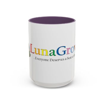 Vibrant Color LunaGrown Coffee Mug - Everyone Deserves a Seat at the Table - 15oz, Purple