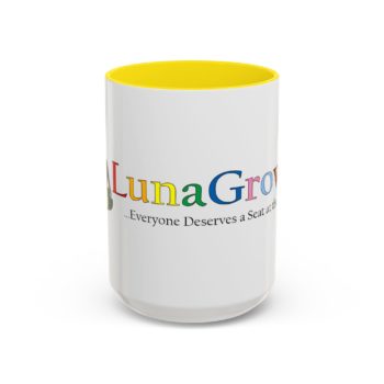 Vibrant Color LunaGrown Coffee Mug - Everyone Deserves a Seat at the Table - 15oz, Yellow
