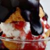 blood orange profiteroles