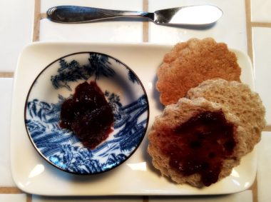 CherryBerry Jam from LunaGrown with toast