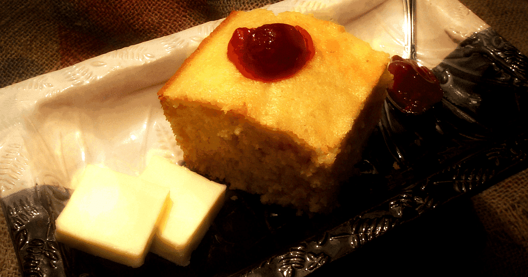 Sweet Northern Cornbread with Raspberry Jam