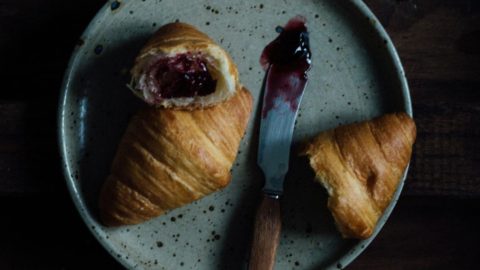 croissant with LunaGrown jam