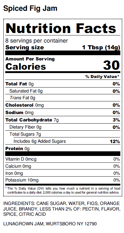 fig jam nutrition Lunagrown