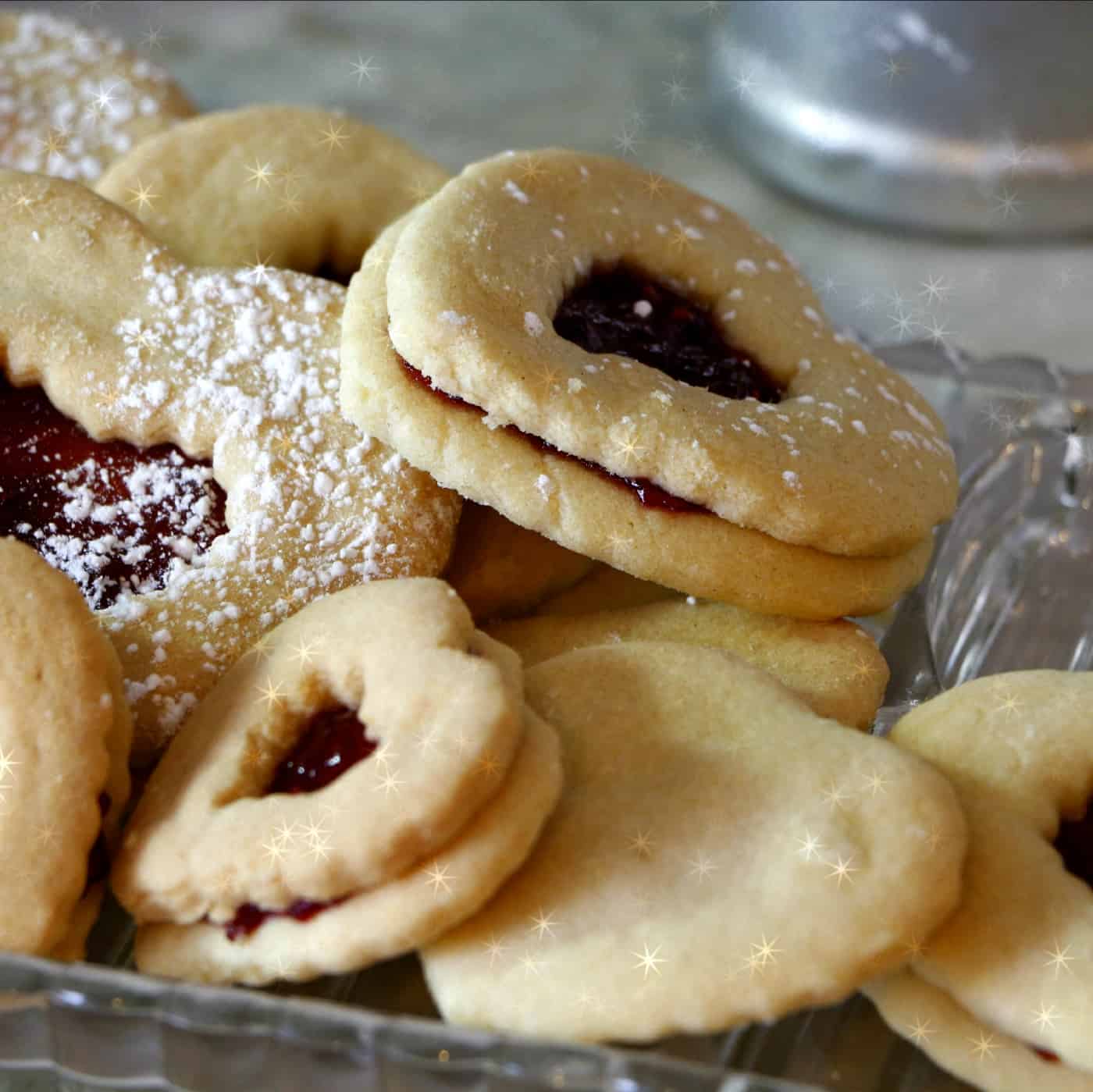 hearts cookies cookies filled with LunaGrown Jam