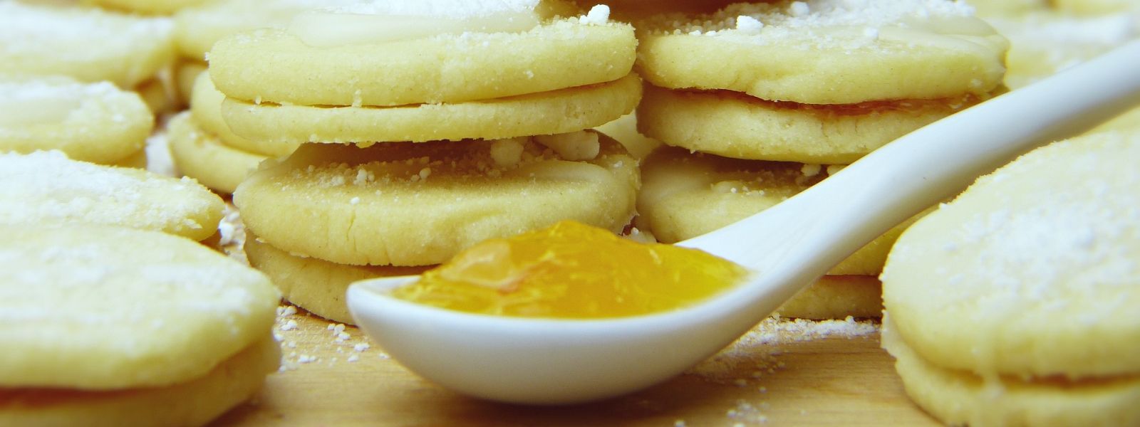 Jam filled spritz cookies