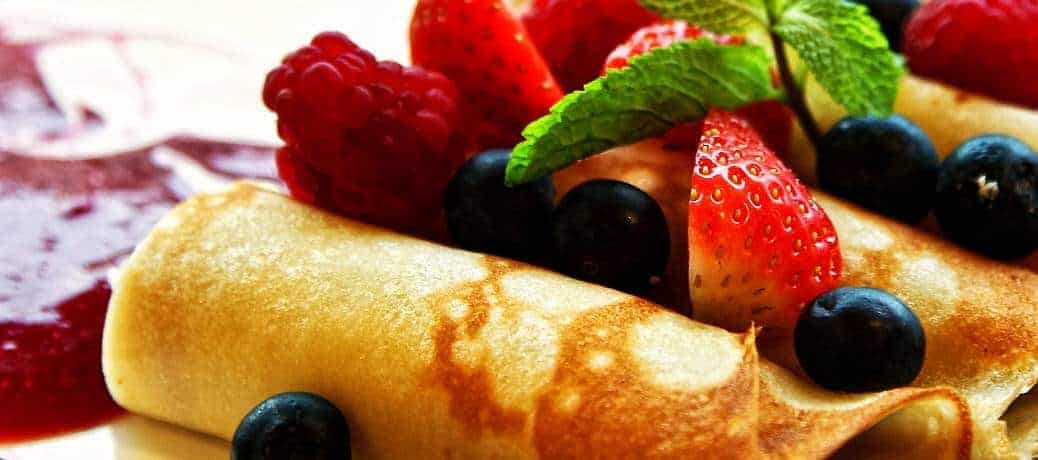 jam filled crepes