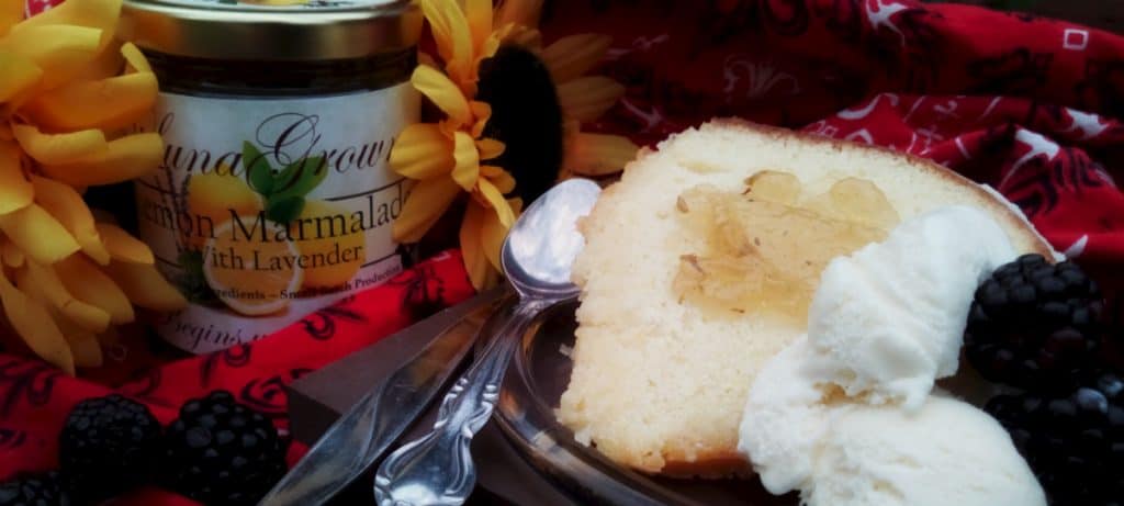 Lemon Marmalade on Buttery Poundcake