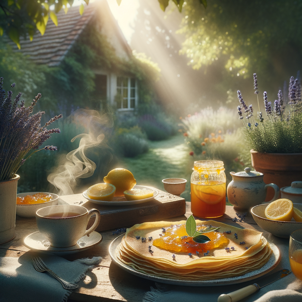 lemon lavender marmalade on crepes