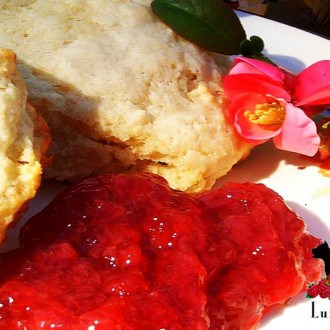 Biscuits with LunaGrown Strawberry Jam