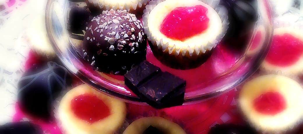 valentine mini cheesecake Cheesecake Mini's with LunaGrown Jam 1